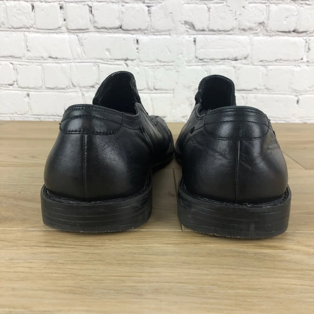 Men’s Steve Madden Merge Blk Leather Shoes Sz 10.5